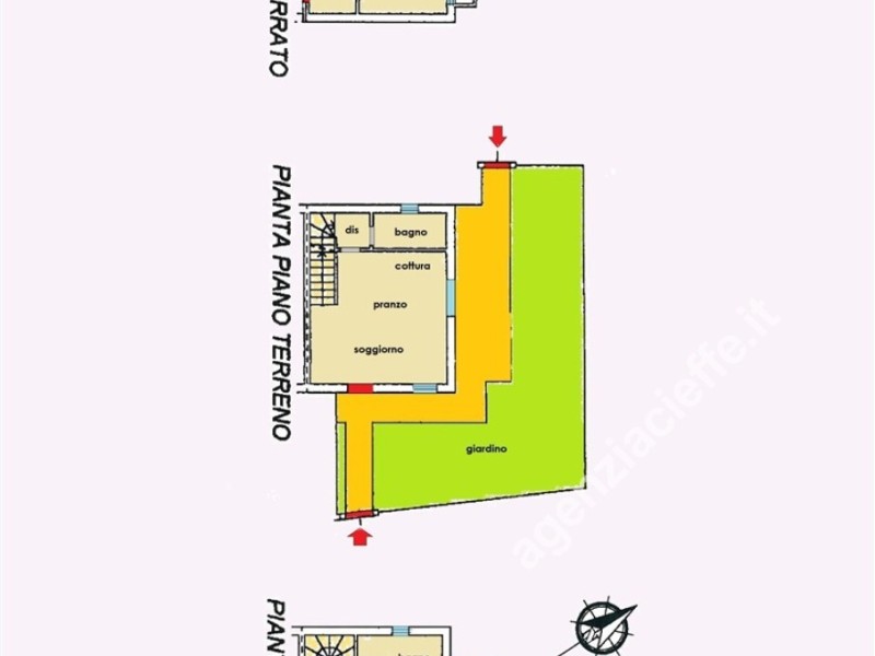 planimetria - Villetta a schiera in vendita a Massa