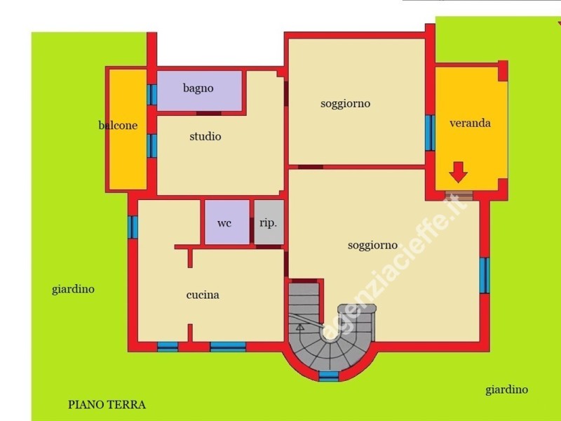 planimetria - Bifamiliare in vendita a Massa
