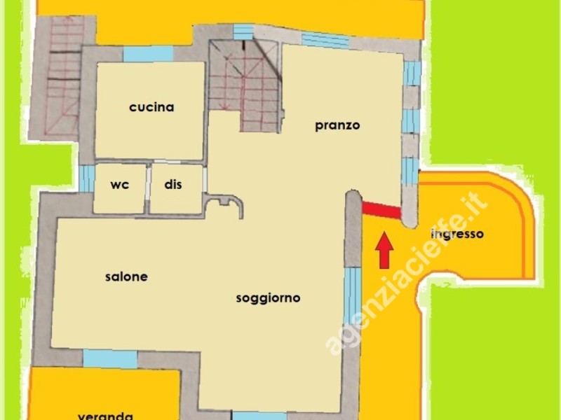 planimetria - Villa singola in vendita a Massa