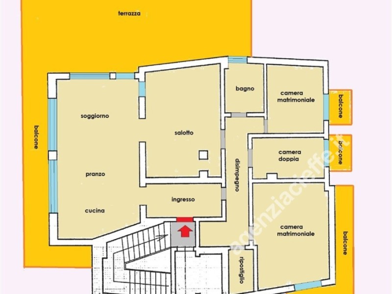 planimetria - Attico in vendita a Massa