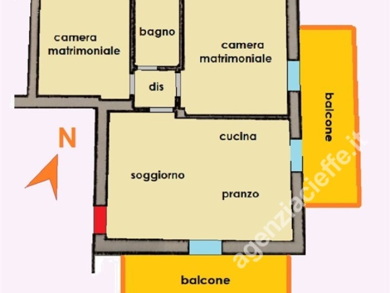 planimetria - Appartamento in vendita a Carrara