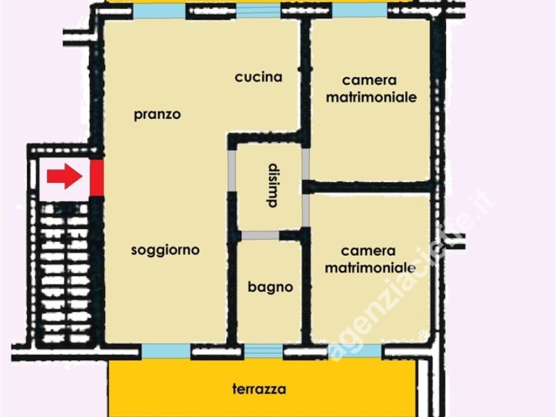 planimetria - Appartamento in vendita a Massa