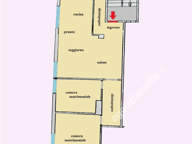 planimetria - Appartamento in vendita a Carrara