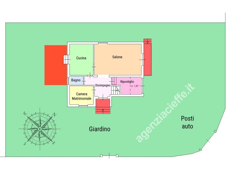 planimetria - Villa singola in vendita a Massa