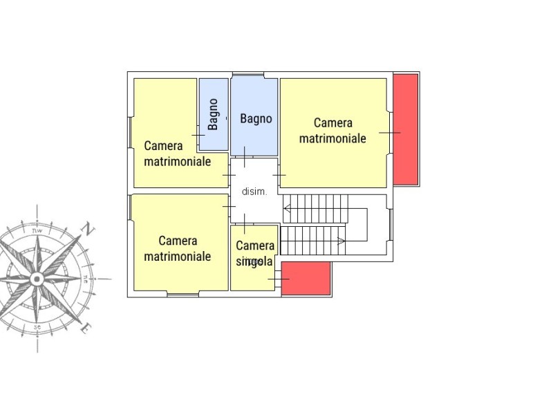 planimetria - Villa singola in vendita a Massa