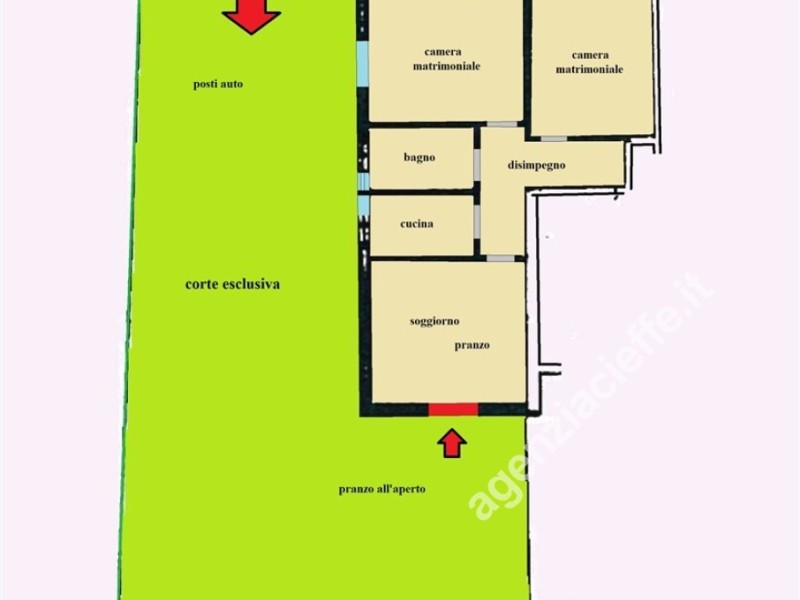 planimetria - Appartamento in vendita a Massa