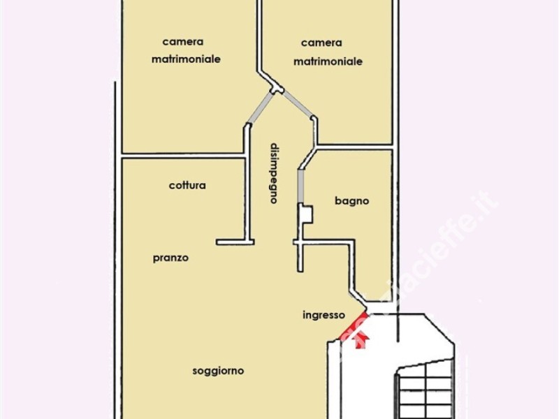planimetria - Appartamento in vendita a Massa