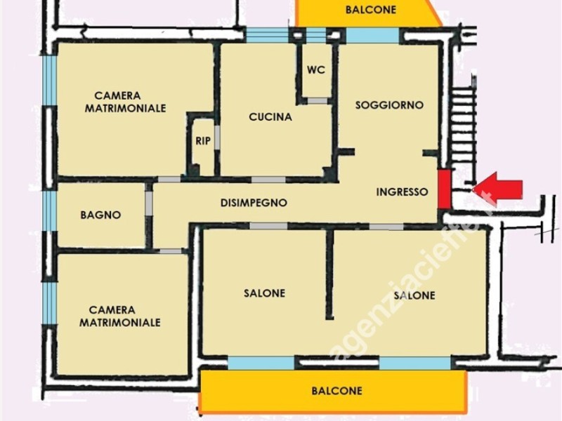 planimetria - Appartamento in vendita a Massa