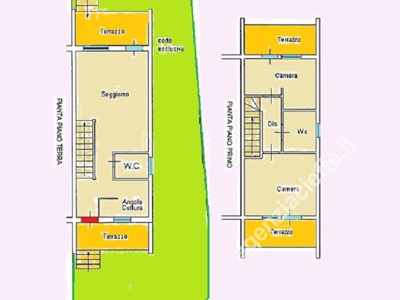 planimetria - Villetta a schiera in vendita a Massa