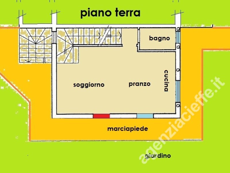 planimetria - Villetta a schiera in vendita a Massa