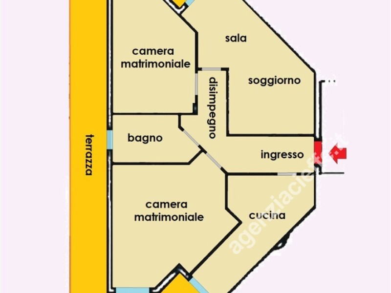 planimetria - Appartamento in vendita a Massa