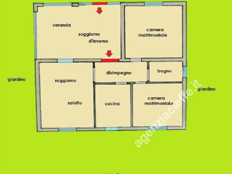 planimetria - Villa singola in vendita a Massa