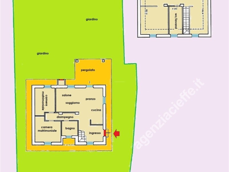 planimetria - Villa singola in vendita a Massa