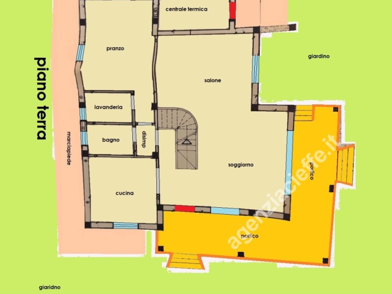 planimetria - Villa singola in vendita a Massa