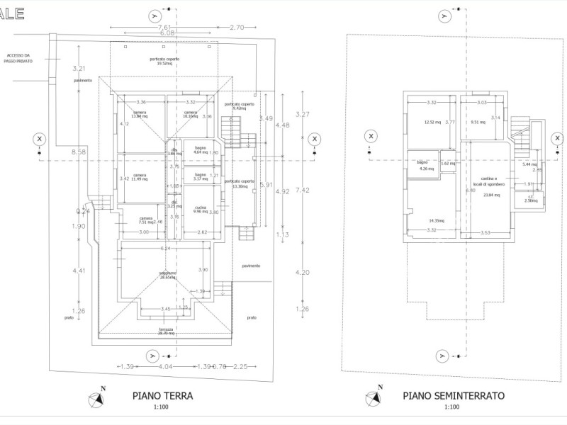 planimetria - Villa singola in vendita a Forte dei Marmi