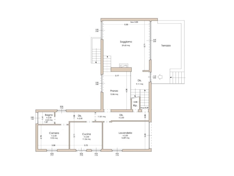 planimetria - Villa singola in vendita a Pietrasanta