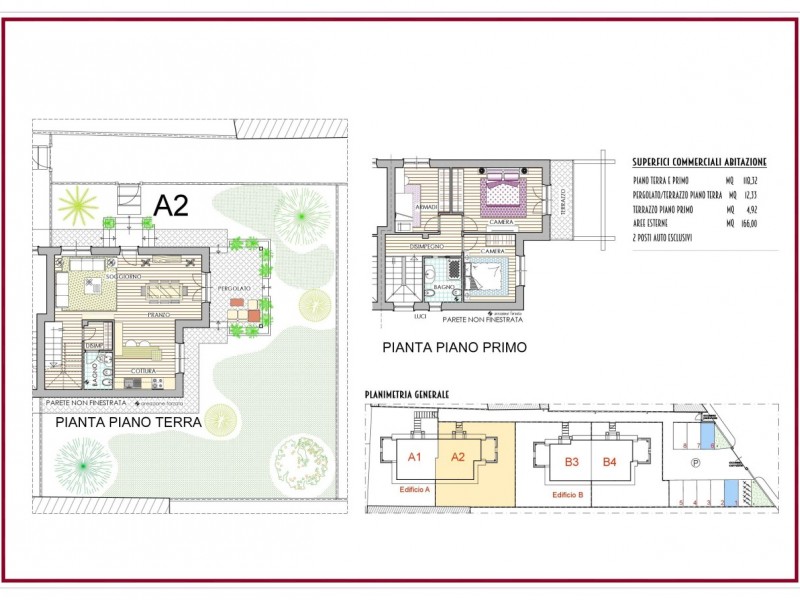 planimetria - Bifamiliare in vendita a Pietrasanta