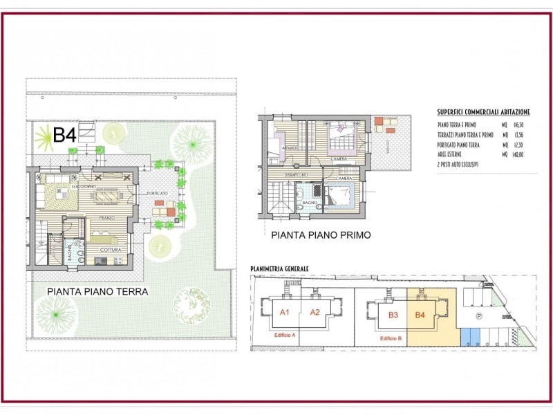 planimetria - Bifamiliare in vendita a Pietrasanta