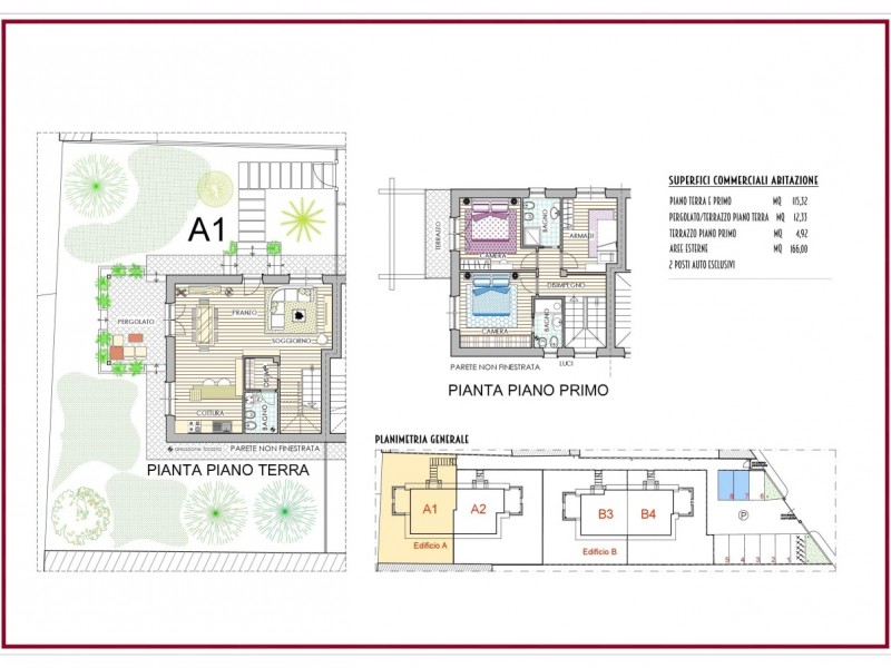 planimetria - Bifamiliare in vendita a Pietrasanta