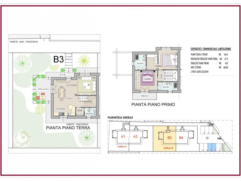 planimetria - Bifamiliare in vendita a Pietrasanta