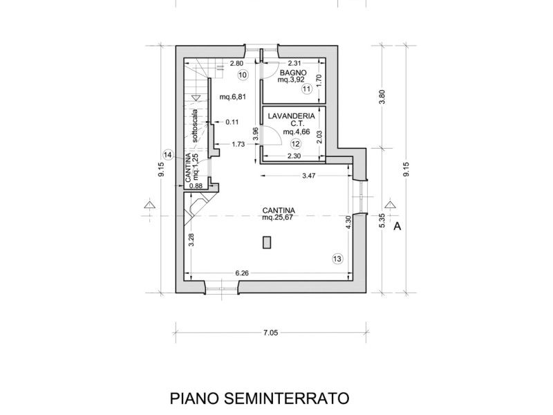 planimetria - Villa singola in vendita a Pietrasanta