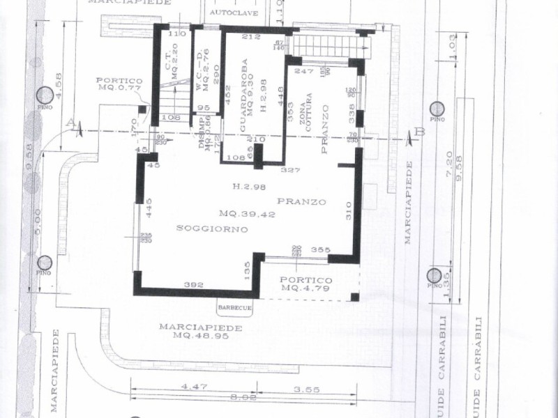 planimetria - Villa singola in vendita a Pietrasanta