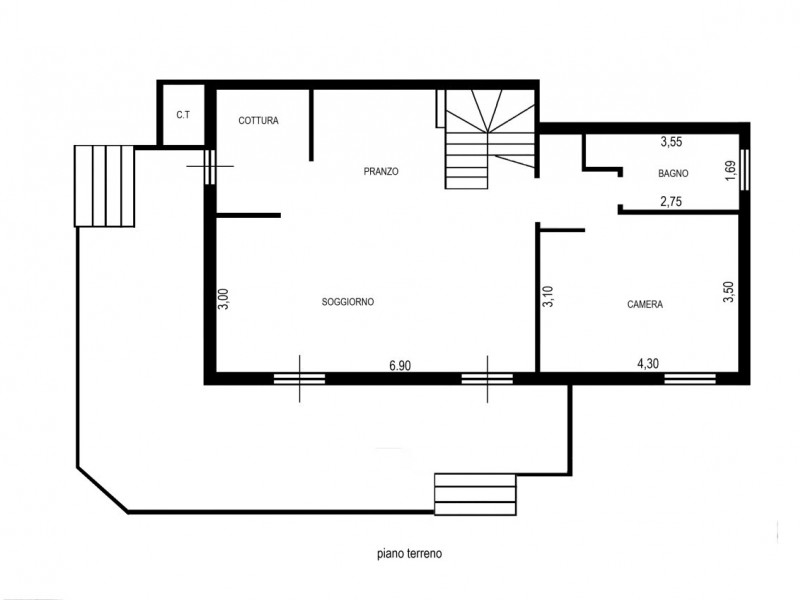 planimetria - Bifamiliare in vendita a Pietrasanta