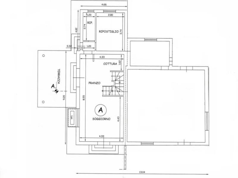 planimetria - Bifamiliare in vendita a Pietrasanta