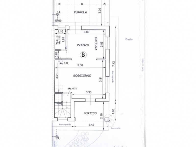 planimetria - Porzione di casa in vendita a Pietrasanta