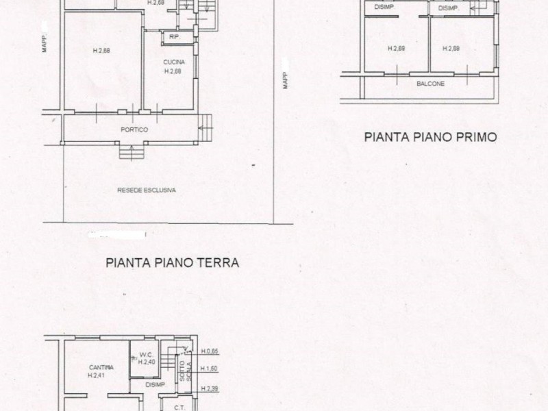 planimetria - Bifamiliare in vendita a Pietrasanta