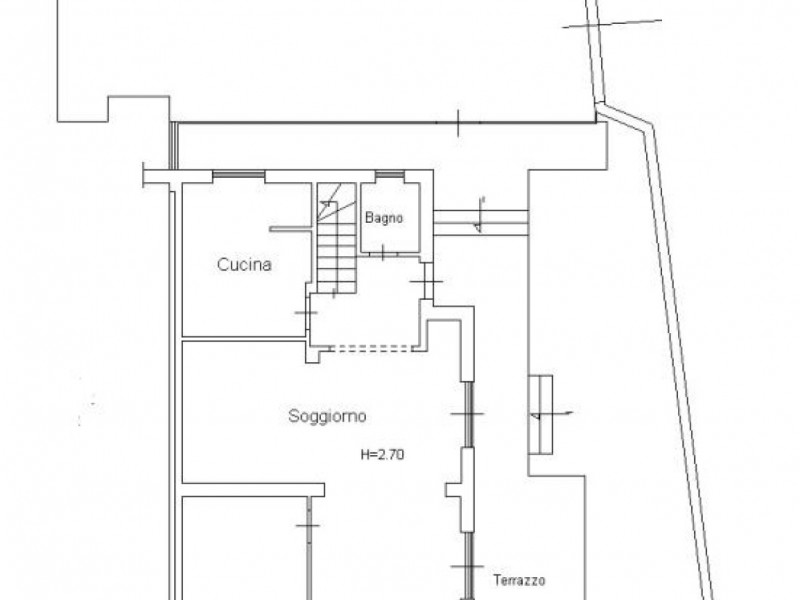 planimetria - Porzione di casa in vendita a Forte dei Marmi