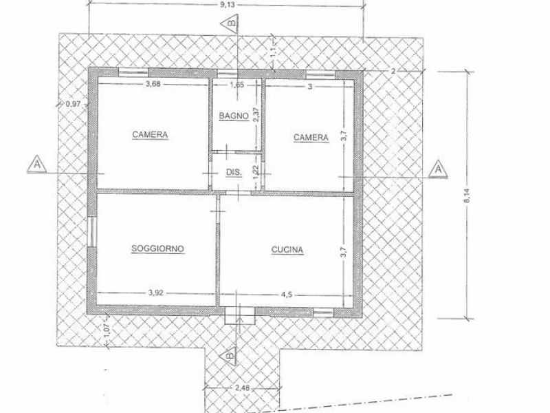 planimetria - Villa singola in vendita a Pietrasanta