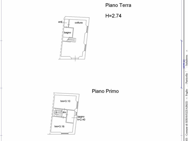 planimetria - Villetta a schiera in vendita a Seravezza