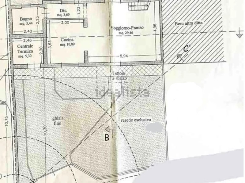 planimetria - Porzione di casa in vendita a Pietrasanta