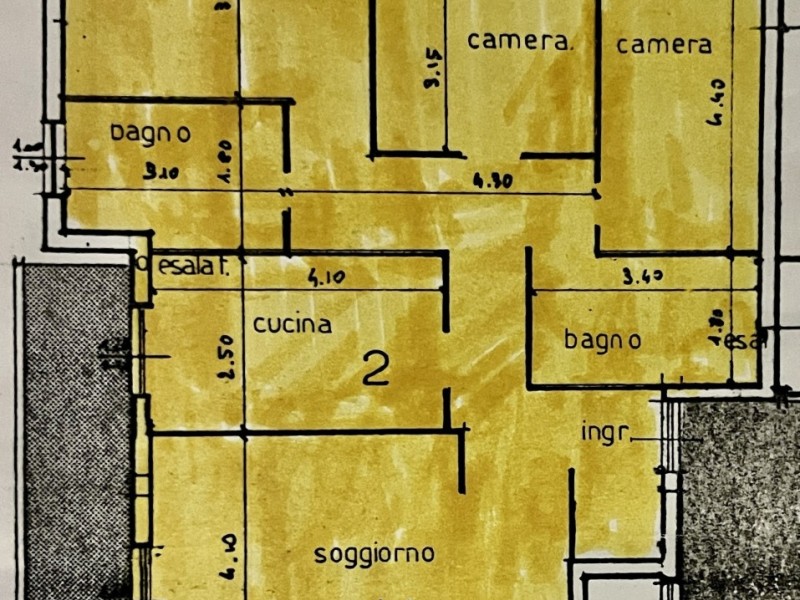 planimetria - Appartamento in vendita a Massa