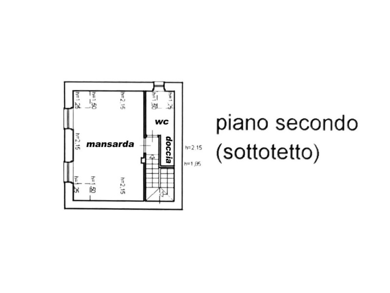 planimetria - Villa singola in vendita a Montignoso
