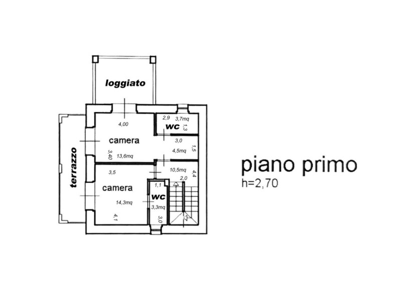 planimetria - Villa singola in vendita a Montignoso