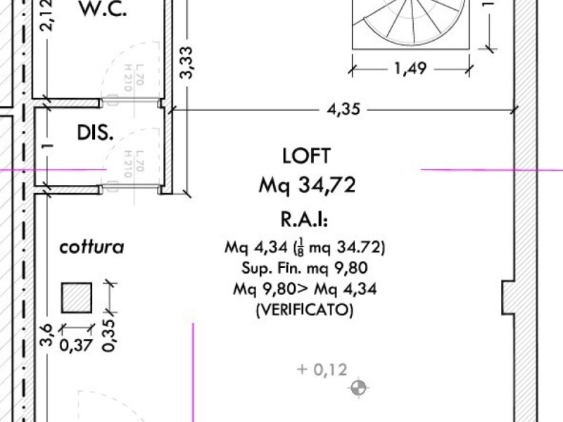planimetria - Appartamento in vendita a Pietrasanta
