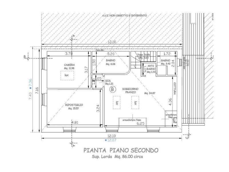planimetria - Appartamento in vendita a Pietrasanta