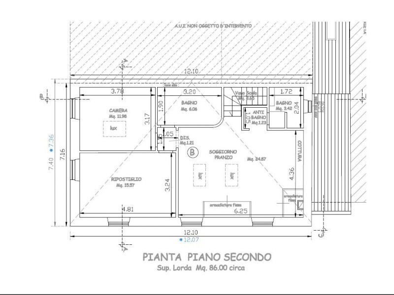 planimetria - Appartamento in vendita a Pietrasanta