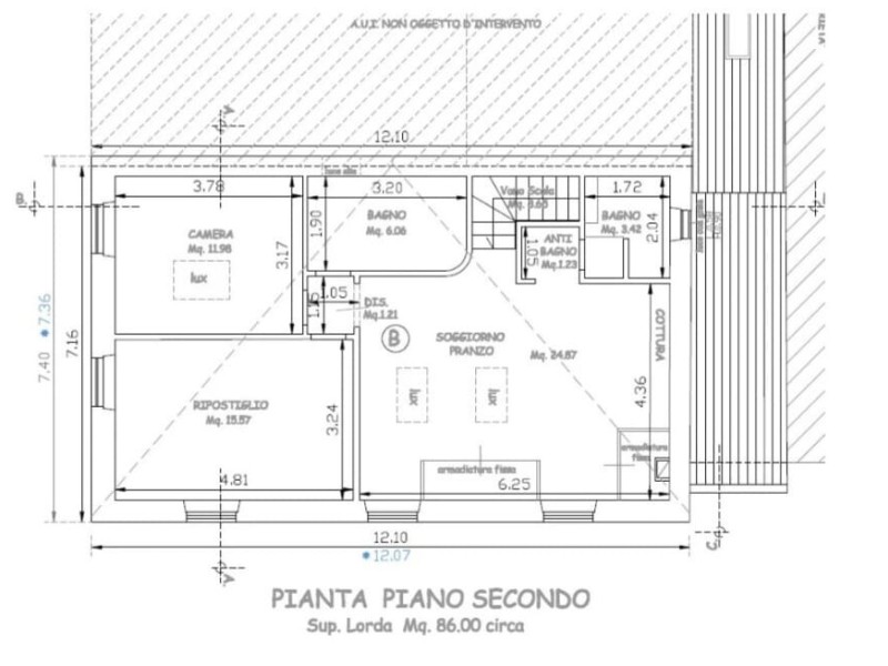 planimetria - Appartamento in vendita a Pietrasanta