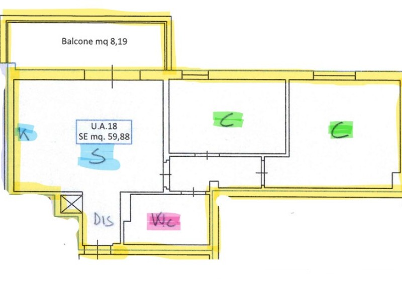 planimetria - Appartamento in vendita a Pietrasanta