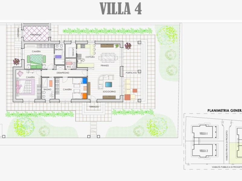 planimetria - Villa singola in vendita a Pietrasanta
