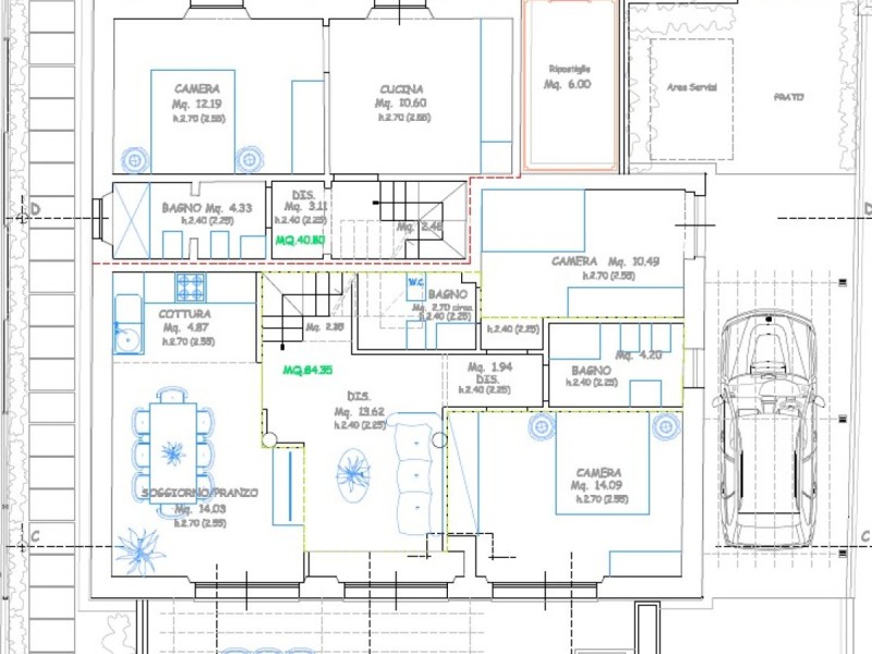 planimetria - Villa singola in vendita a Pietrasanta