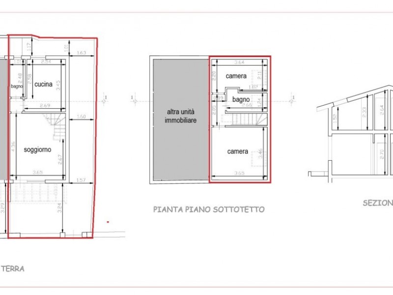 planimetria - Bifamiliare in vendita a Pietrasanta