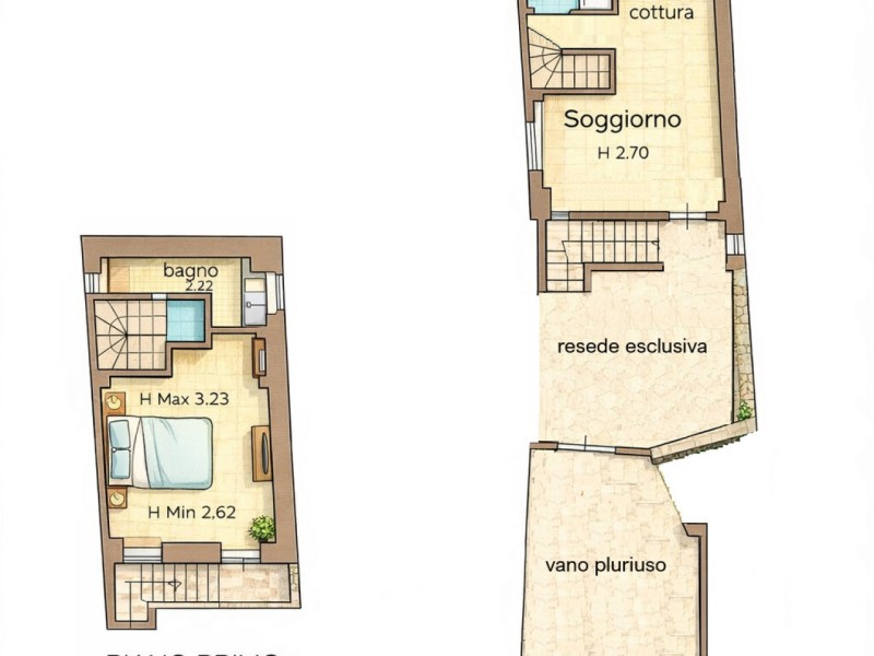 planimetria - Terratetto in vendita a Forte dei Marmi