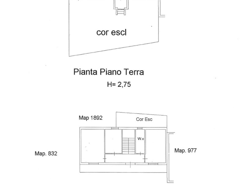 planimetria - Villetta a schiera in vendita a Montignoso