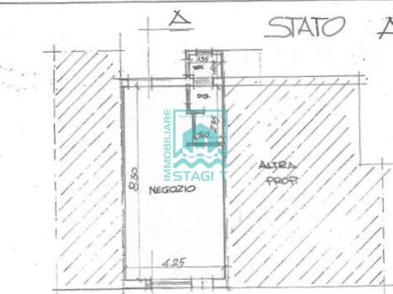 planimetria - Fondo Commerciale in affitto a Camaiore