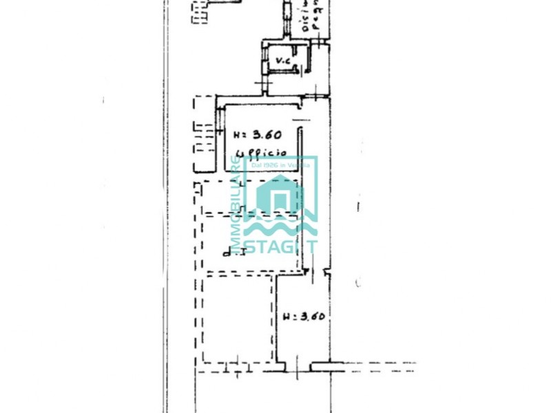 planimetria - Ufficio in affitto a Camaiore