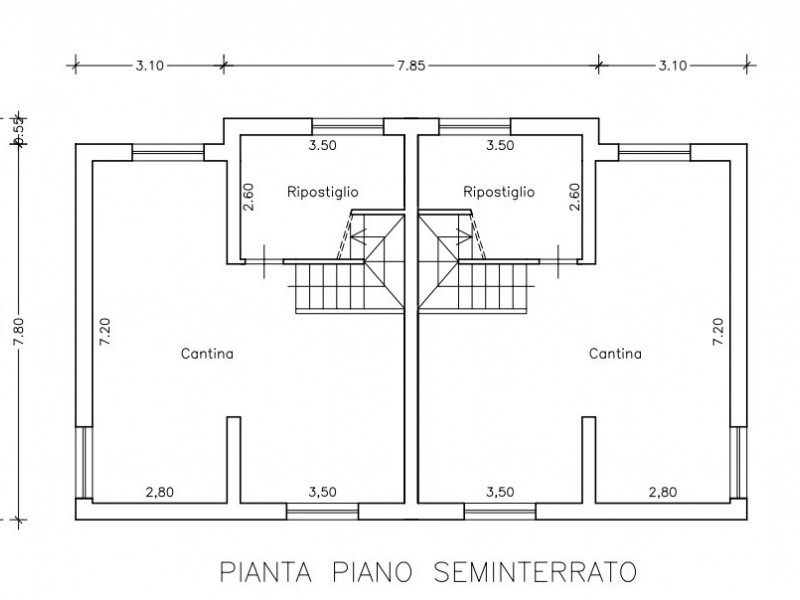 planimetria - Bifamiliare in vendita a Camaiore